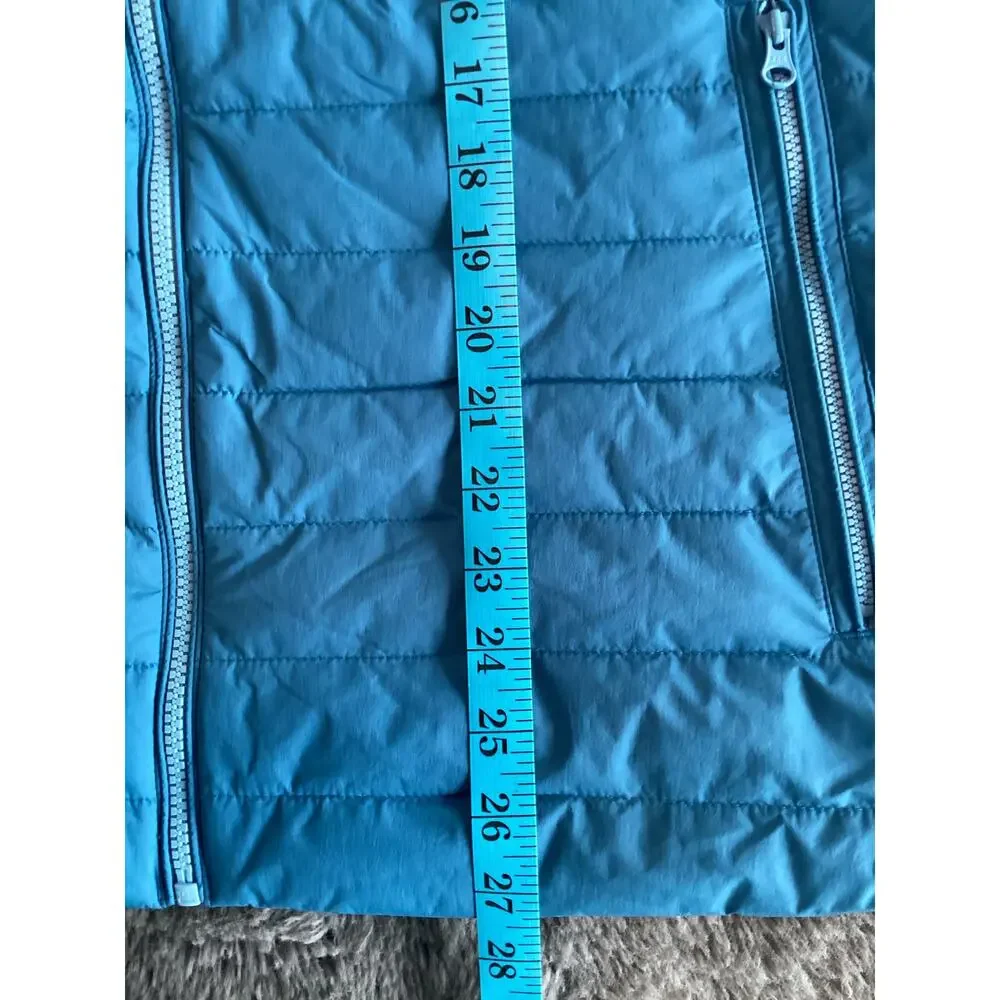 J. Crew Mens Performance Full Zip Quilted Puffer Vest Jacket Outdoors Blue SZ XL